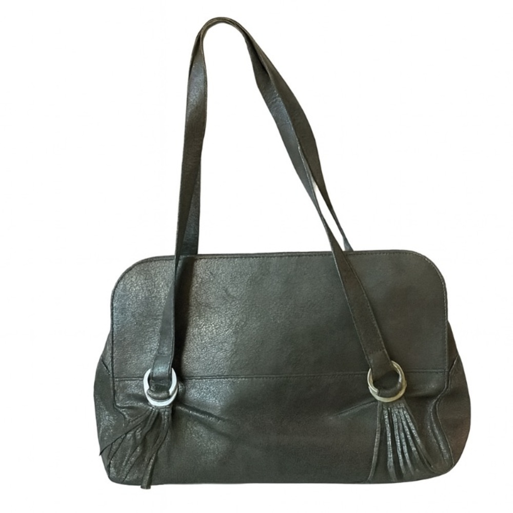 Jimmy Choo Vintage Black Textured Leather Bag!